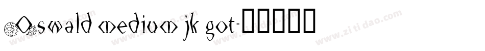 Oswald medium jk got字体转换